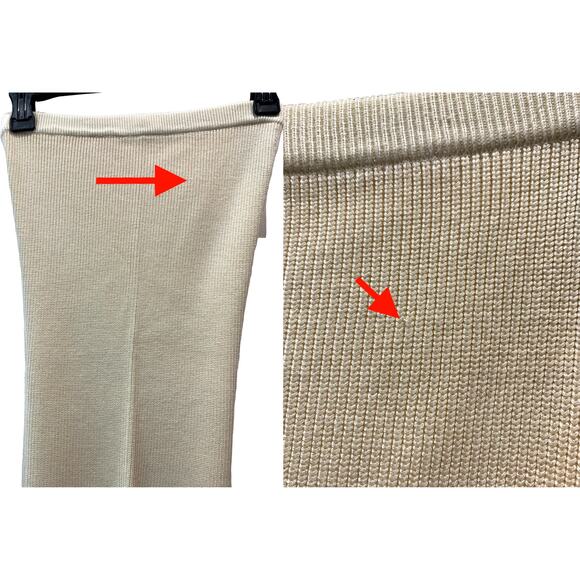 NEW Brunette The Label Cream KNIT Ribbed Pants | XS/S - Picture 10 of 13